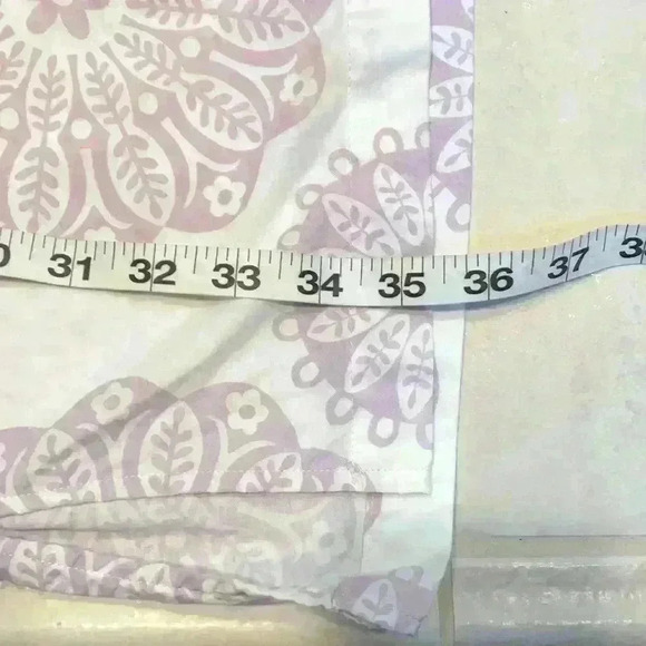 🌈 6/$60, Kiyomi House Dress, White/Lavendar, 3/4 Sleeve, Flower Print, Large - Picture 8 of 8